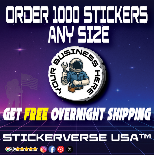 1000 Custom Die Cut Stickers