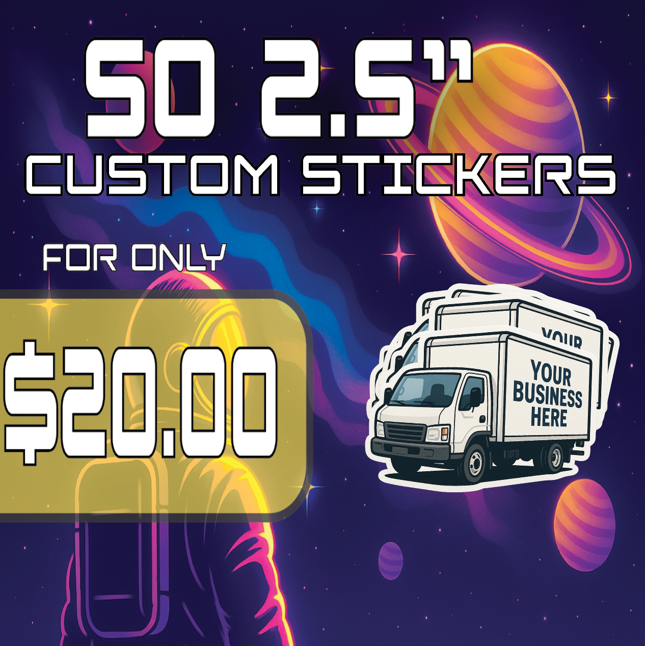 50 2.5" Custom Vinyl Stickers