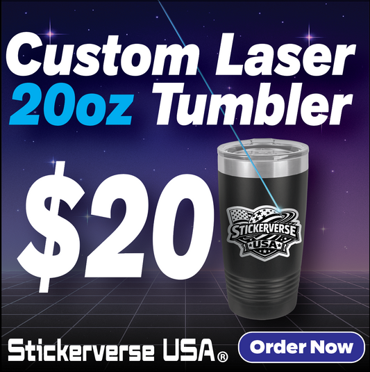 20oz Laser Engraved Tumbler w/ Slider Lid