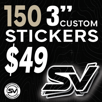 150 3" Custom Die Cut Stickers