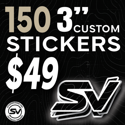 150 3" Custom Die Cut Stickers