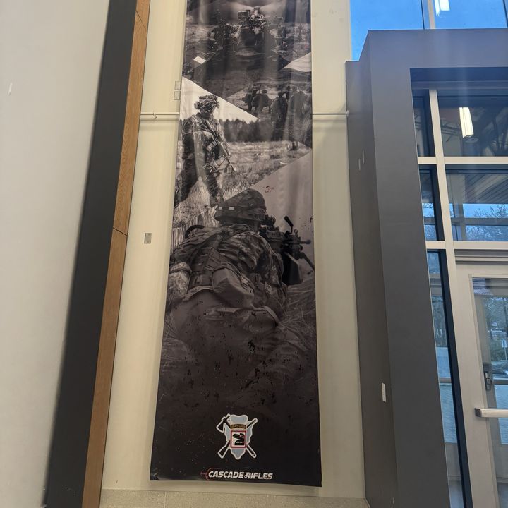 Cascade Rifles: Tall wall banner sticker