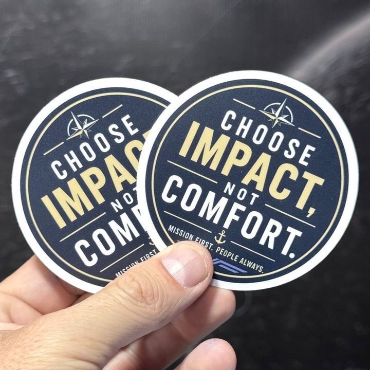 Choose Impact: Circle, gloss sticker
