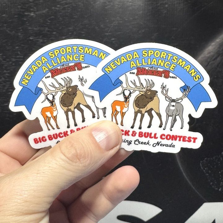 Big Buck & Bull Contest: Die-cut vinyl sticker