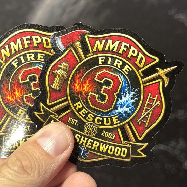 NMFPD Fire Rescue: Die-cut vinyl sticker