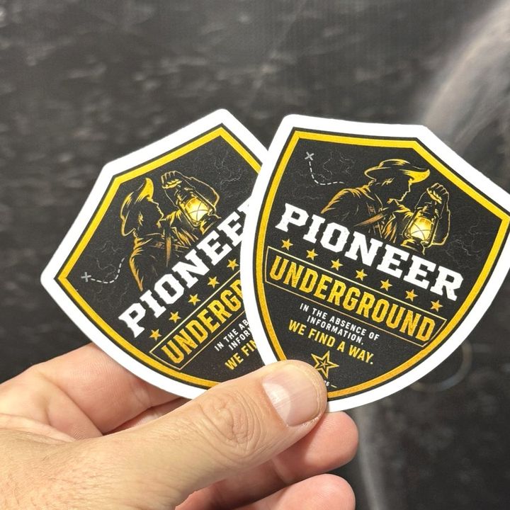 Pioneer Underground: Die-cut vinyl sticker