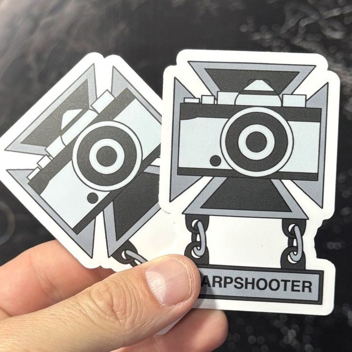 Sharpshooter: Die-cut vinyl sticker
