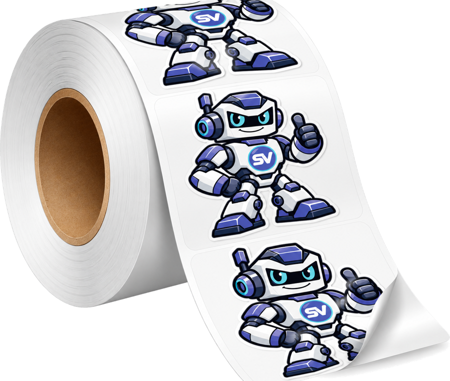 Custom labels on a roll
